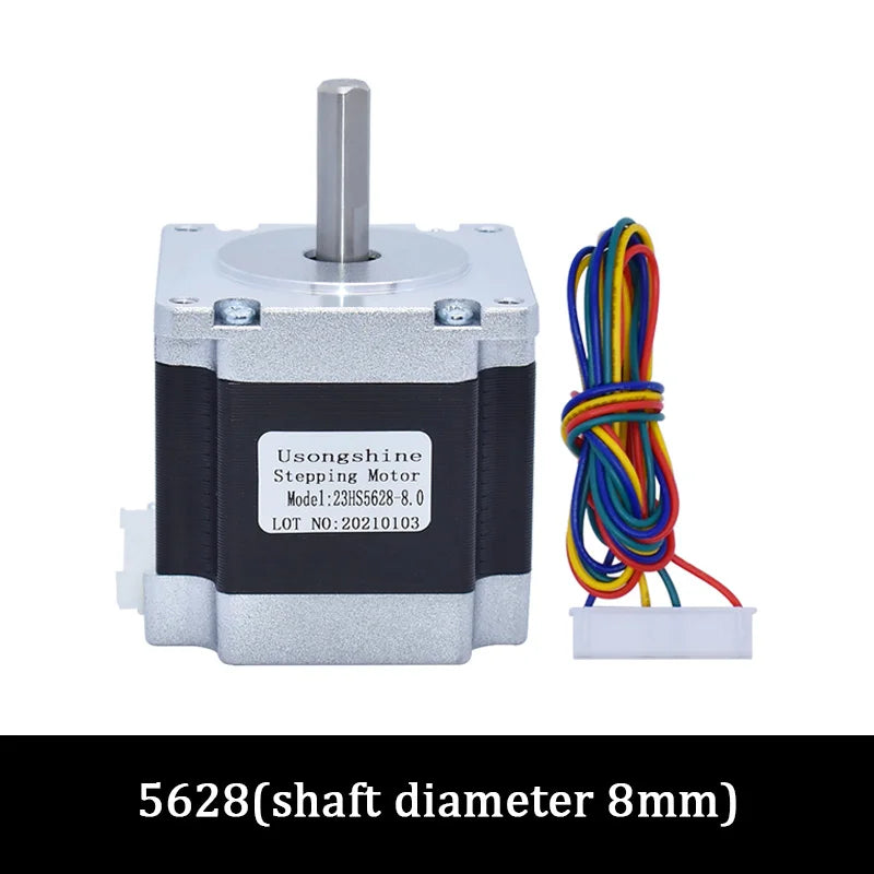 Nema23 23HS5628 4 Lead Nema 23 Stepper Motor 57 165 Oz-in 56mm 2.8A 6.35mm/8mm TB6600 CNC Laser Grind Foam Plasma Cut