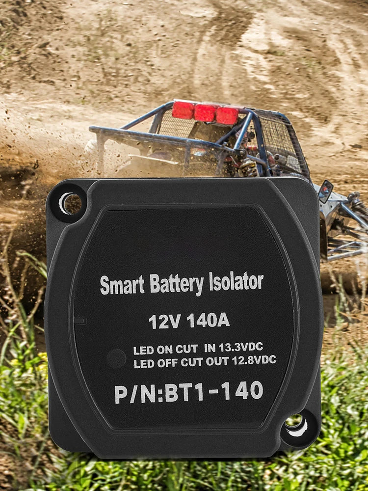 SucceBuy Split Charge Relay Kit Voltage Sense Relay Professional 12V 140AMP 2/4/5/6 mtr Battery Cable for ATVs UTVs RVs Camping