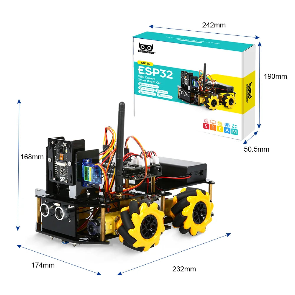 ESP32 Smart Robot Car Kit  Remote Control Car for Arduino Programming Project STEM Education Science Coding Kit