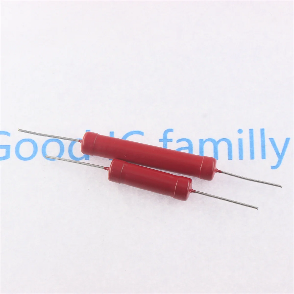 1pcs RI80 3W 5W 10W Red Glass Glaze High-Frequency Non-Inductive High-Voltage Resistor 1K 2K 5K 10K 100K 200K 500K 1M 10M 50M