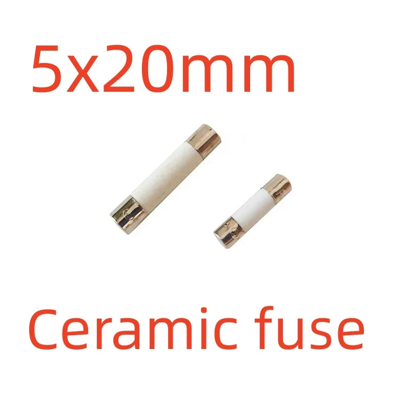 10pcs/lot Fast Blow Glass Tube Fuses 3.6x10mm 5x20mm 6x30mm 250V 800mA 1A 1.25A 1.5A 1.6A 2A 2.5A 3A Axial Lead Ceramic Fuse