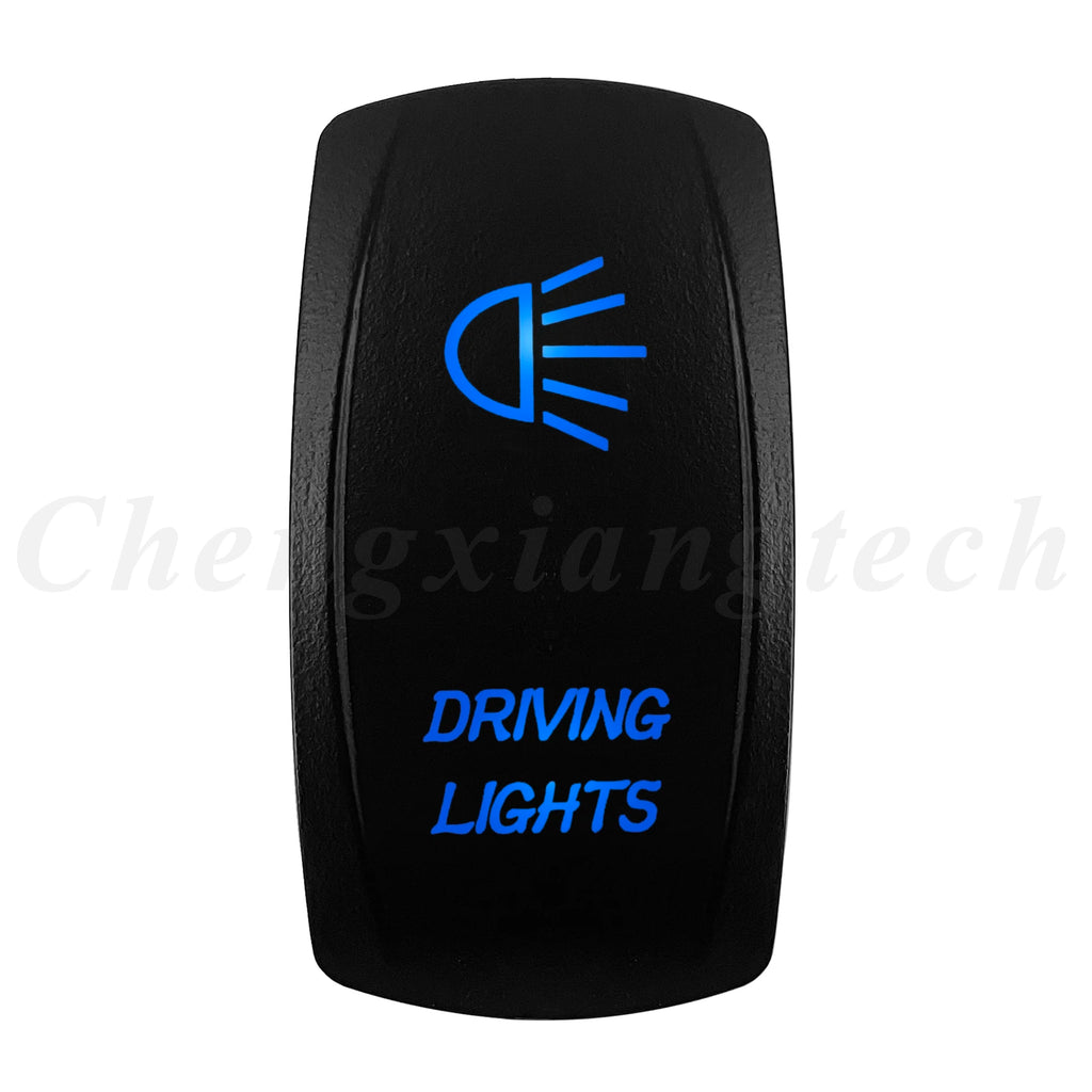 12V 20A Blue Led Car Boat Laser Rocker Switch ON OFF, (ON) OFF, ON OFF ON, (ON) OFF ON, (ON) OFF (ON) Waterproof