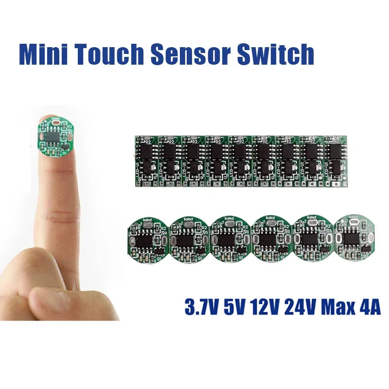 Mini Touch Switch Sensor Dimmable Switch Button Smart Home Switch Controller for DC3.7-24V Closet Corridor LED Strip Customized
