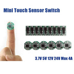Mini Touch Switch Sensor Dimmable Switch Button Smart Home Switch Controller for DC3.7-24V Closet Corridor LED Strip Customized