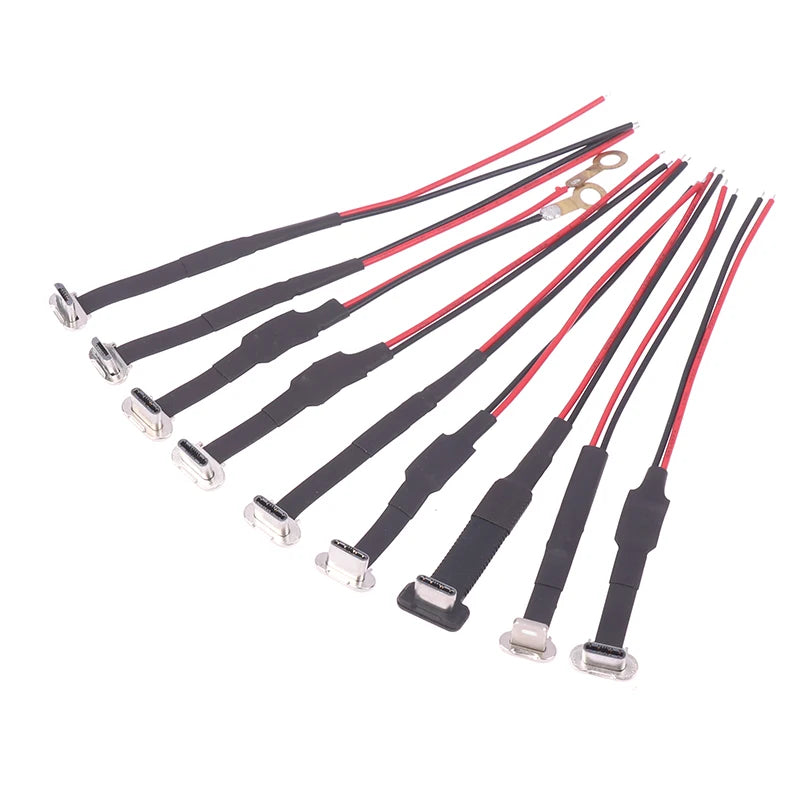 Type-C Micro USB Connector FPC 2Pin 3Pin W/ Resistor R1 Soft Flat Cable Male Charging Cable Fast Charge Wire Extention For Phone