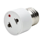 1pc E27 to EU US Converter Lamp Socket Screw LED Bulb Lighting E27 European America Plug Socket Light Holder White