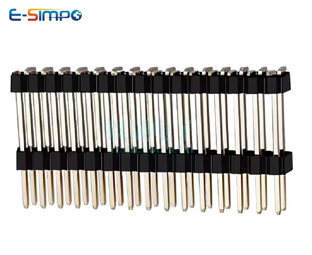 2.54mm SMT Double Row Board Spacer L30mm 2x15/25/40P Surface Mount Breakable Dual Plastic Gold PCB Male Pin Header Connector