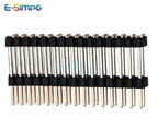 2.54mm SMT Double Row Board Spacer L30mm 2x15/25/40P Surface Mount Breakable Dual Plastic Gold PCB Male Pin Header Connector