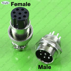 1-10Pcs GX20 Aviation Connector 2/3/4/5/6/7/8/9/10/12P Fixed Terminal Block Mobile Docking Type Cable Wire Connector Female Male