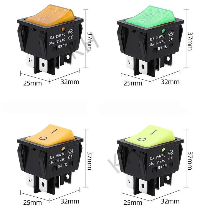 1 PCS,30/40A 250V AC High Current,ON/OFF,Special for Eelding Machine,KCD4,Sterling Silver Point,Rocker Power Button Switches
