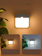 Motion Sensor Led Light Usb Charging Square Lamp for Bedroom Kitchen Stair Hallway Wardrobe Cupboard Lighting