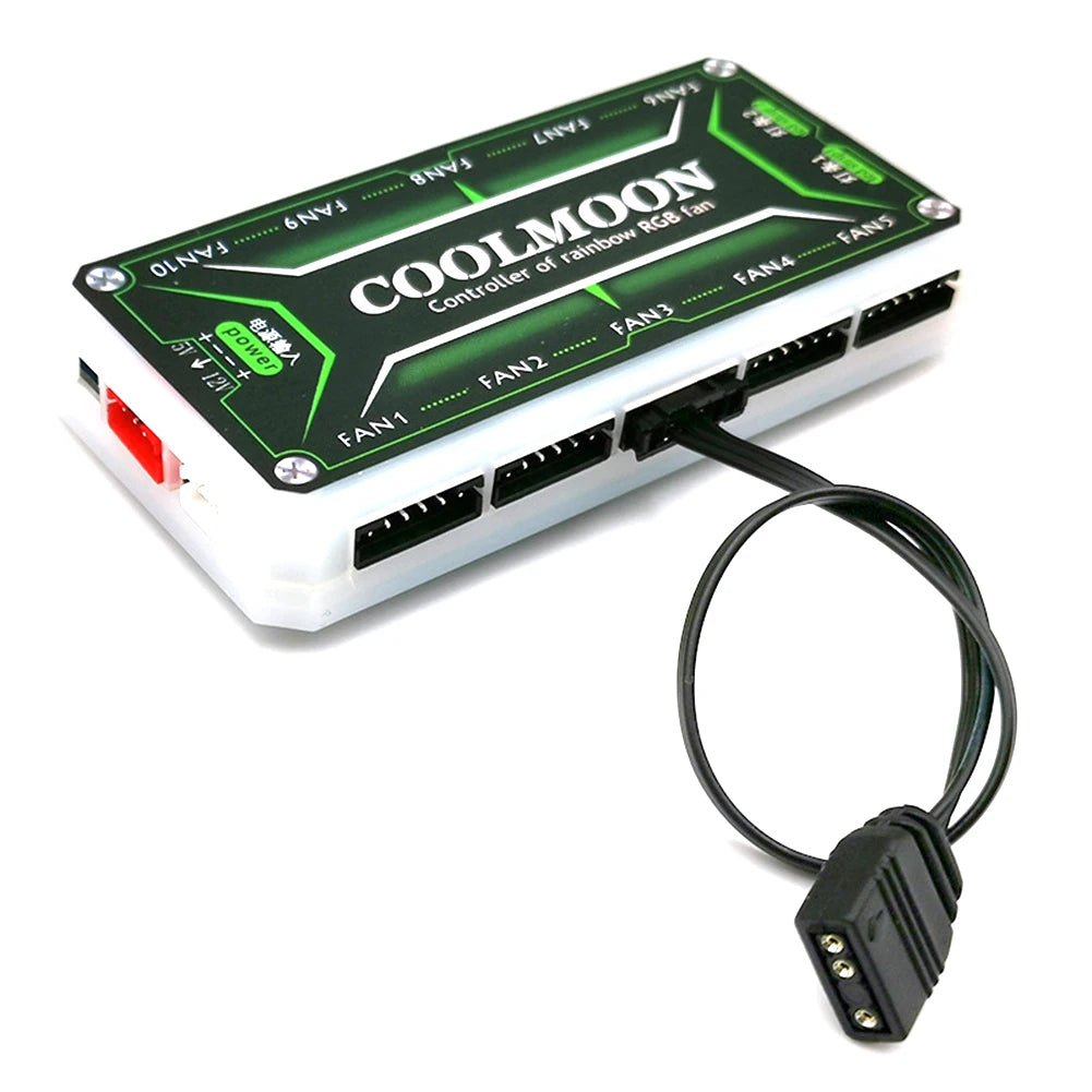 For Coolmoon Fan Controller Adapter Cable Small 4Pin/6Pin to 5V ARGB 3Pin Cord