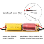 80W 2 Way Hi-Fi Audio Treble Bass Frequency Divider DIY Stereo Sound Speaker for Car A-pillar High-low Frequency Modification