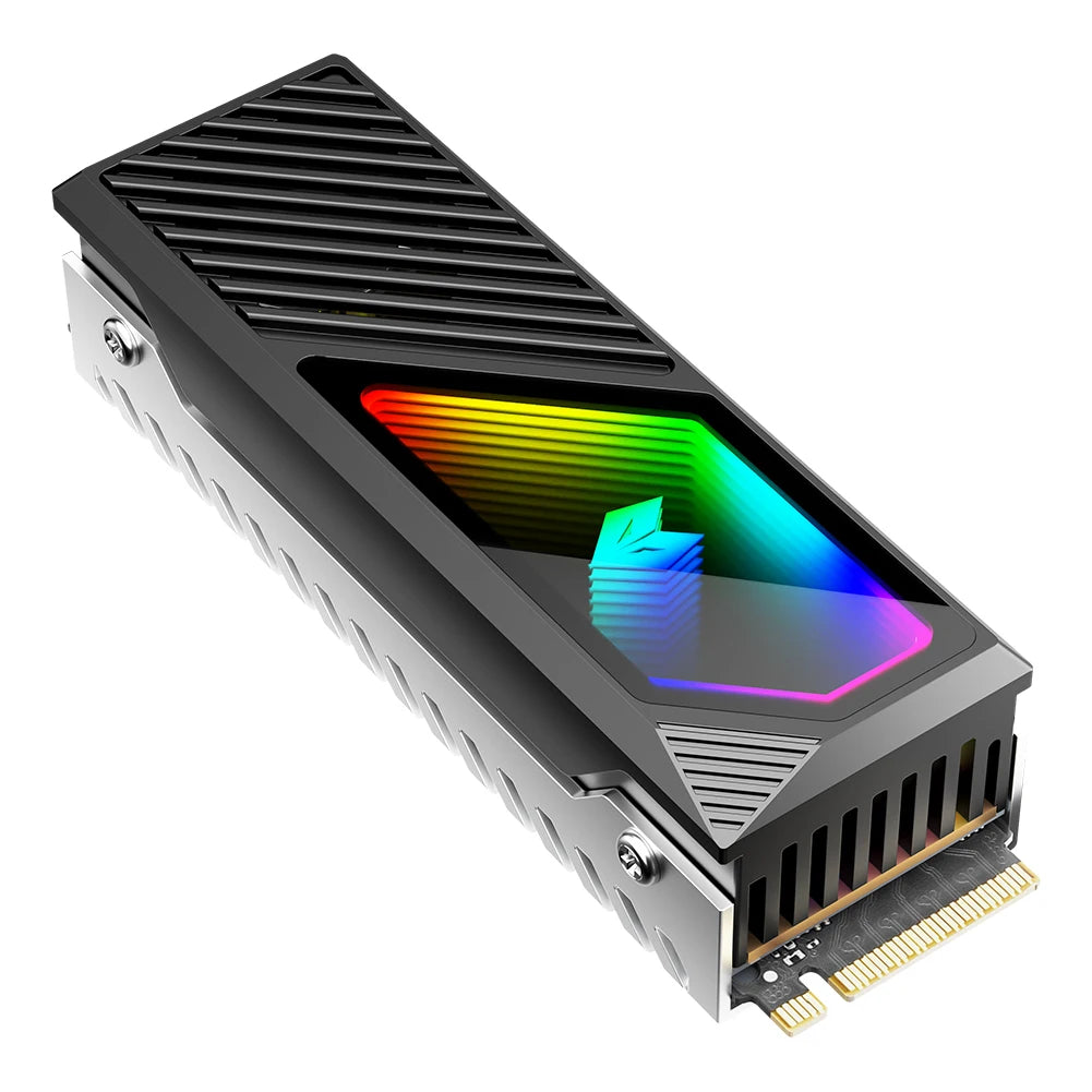 M.2 2280 SSD Heatsink SSD Aluminum Alloy 5V 3 Pin ARGB Radiator Built-in Cooling Fan Hard Drive Heatsink M.2 Radiator Cooler