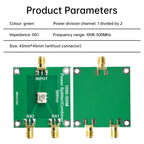 RF Microwave Resistance 100K-500MHz 50 Ohm RF Power Splitter Power Divider Splitter 1 To 2 Combiner SMA Radio Frequency Divider