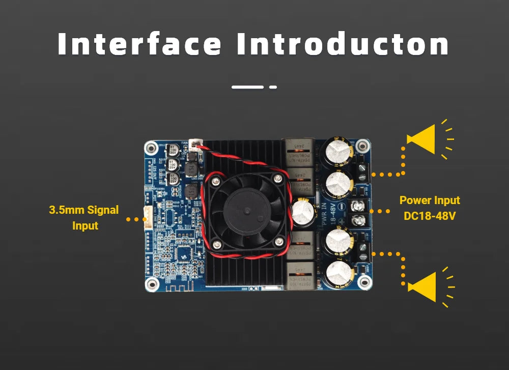 BDM8-A  TPA3255 2x300W HIFI Digital Power Class D Amplifier Board High-power 2.0 Channel Stereo