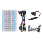 MB102 Breadboard Power Supply Module + MB-102 830/400 Points Solderless Breadboard Kit with 65 Flexible Jumper Wires 3.3V/5V