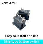 5PCS KCD2 203 6P black three position toggle switch  6A/250VAC 10A/125VAC (on / off / on) rocker switch 1011