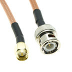 RG400 Cable SMA Male to BNC Male Plug Crimp Connector Lot RF Coax Pigtail Coaxial Jumper 50ohm Double Shield