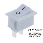 KCD11-101 3A/6A 250V 6A/10A 125V 10*15mm 21*15mm SPST 2PIN ON/OFF G130 Boat Rocker Switch Car Dash Dashboard Truck KCD1 switch
