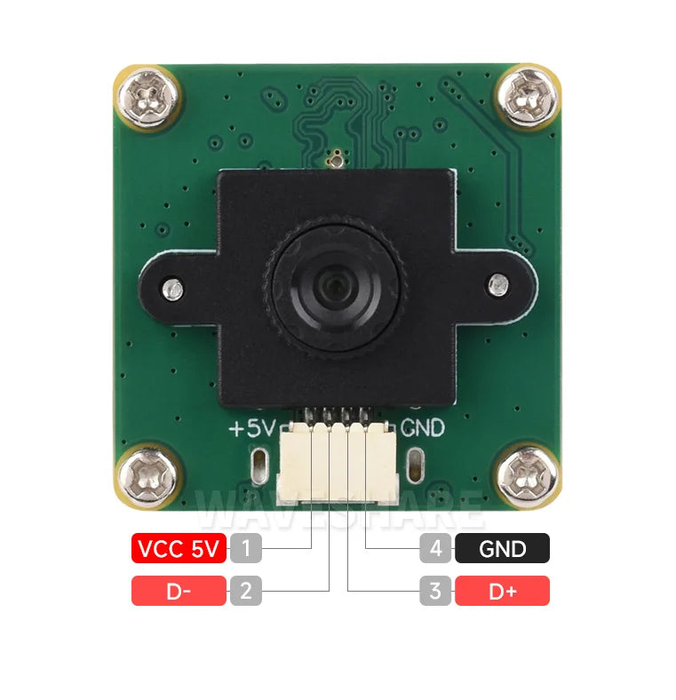 OV9281 Global Shutter Camera 120fps 120° FOV Monochrome USB for Raspberry Pi 5, Jetson Orin, RDK | 1MP IR