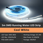WS2811 Horse Race Running Water Led Strip 24V COB 360LEDs/M SMD 120LEDs/M Touch Controller Sync Controller 1to4 1to8 Sequential