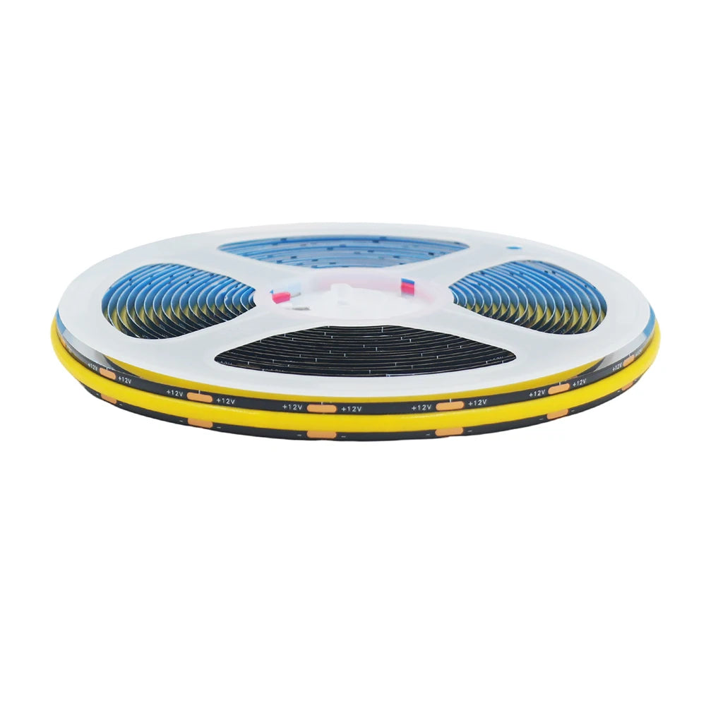 12V 24V Black PCB COB LED Strip Light 3000K 4000K 6000K 320LED/m High Density Lighting for Kitchen Cabinets Flex Tape RA90 IP30
