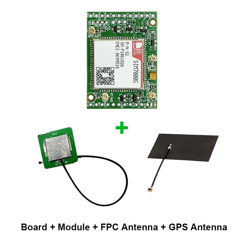 SIM7000E SIM7000G Core Board 24*24mm LPWA IOT Module Dual-row Pin LPWA+NBIOT+CATM+GPS Development Board Kit With Antenna