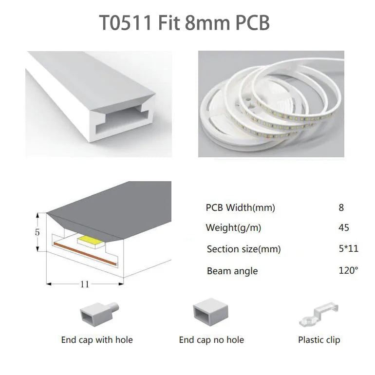 WS2812B WS2815 Neon Silica Gel Tube IP67 Waterproof Outdoor For WS2811 WS2813 SK6812 5050 Addressable RGB LED Strip
