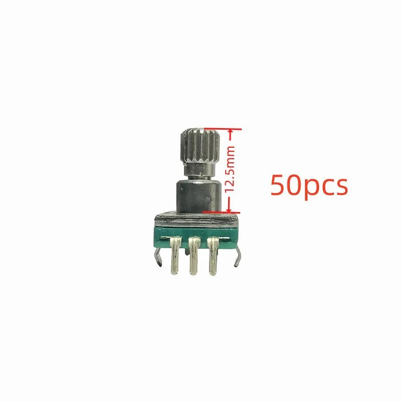 5pcs EC11 Encoder Switch With Push Button Switch 30 Position Rotary Encoder Code Switch 5pin Plug-in Type 12.5mm Half Shaft