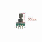 5pcs EC11 Encoder Switch With Push Button Switch 30 Position Rotary Encoder Code Switch 5pin Plug-in Type 12.5mm Half Shaft
