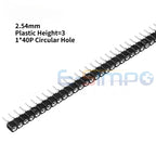 10-100PCS 2.54mm PH3 1*40P Round Hole Female Header Tin Single Row 40P 0.1" Breakable Stackable PCB IC Crystal Socket Connector
