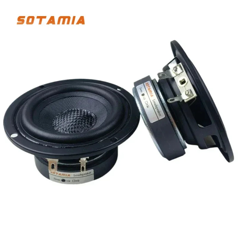 SOTAMIA 2Pcs 3.5 Inch Mid Range Speaker 4 8 Ohm 20W Waterproof Bluetooth Speaker Hifi Audio Stereo Music Power Loudspeaker