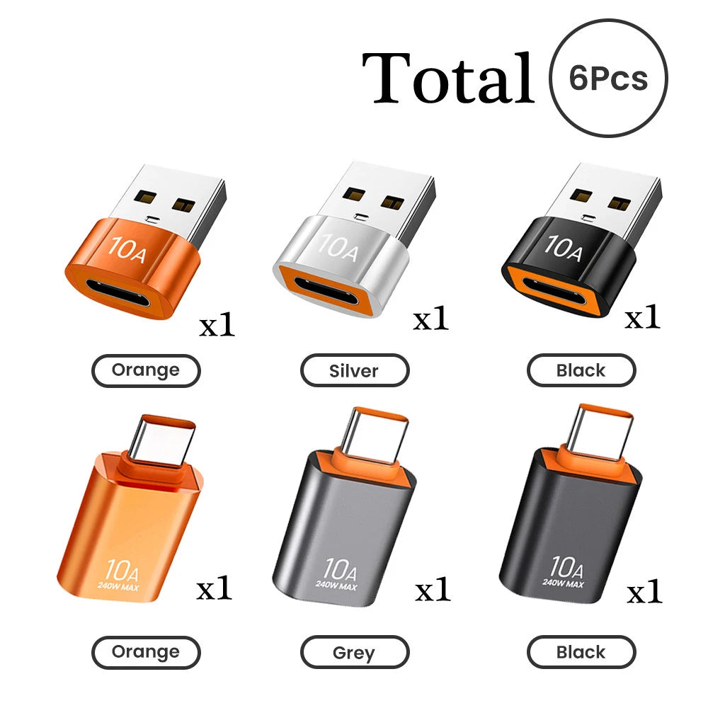 10A USB 3.0 To Type C Mini Fast Transfer USB Type C Female To USB PD Adapter Suitable for Mobile Computer Car Charger Converters