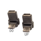 Micro USB data adapter male female USB connector, female male 5-pin Micro USB connector, left and right corners, 90 degrees