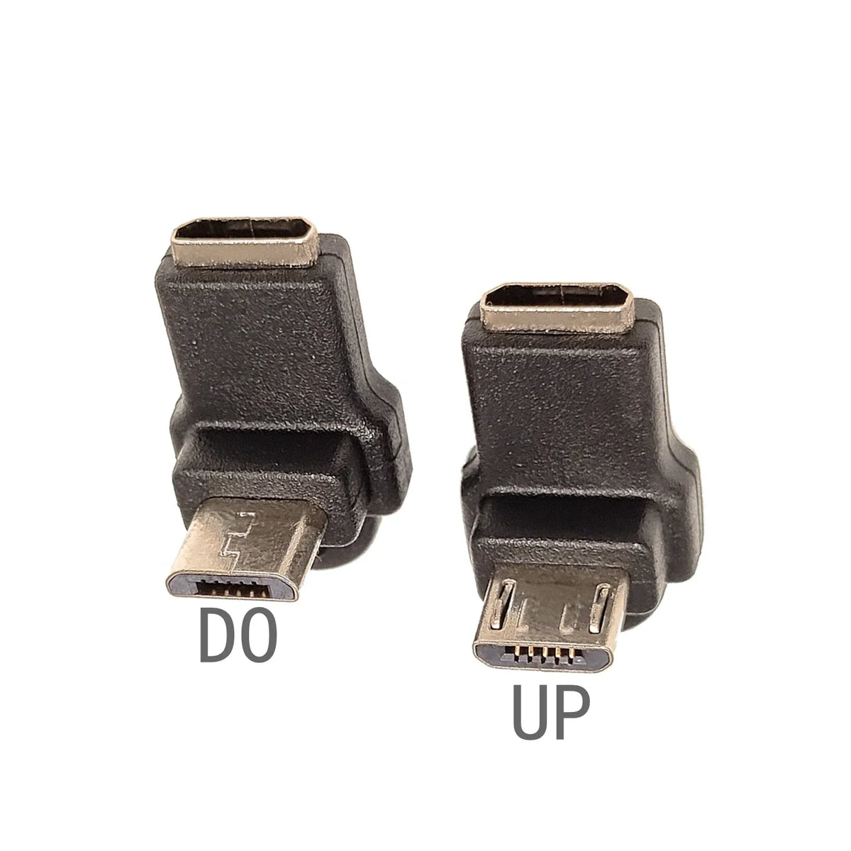 Micro USB data adapter male female USB connector, female male 5-pin Micro USB connector, left and right corners, 90 degrees