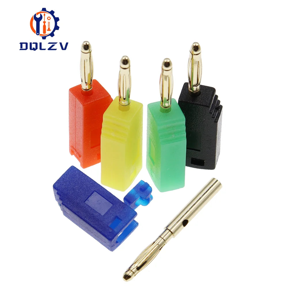 2MM Stackable Banana Plug Gold Plated Copper Mini Connector with 2mm Socket Jack Welded/soldered 30V/10A