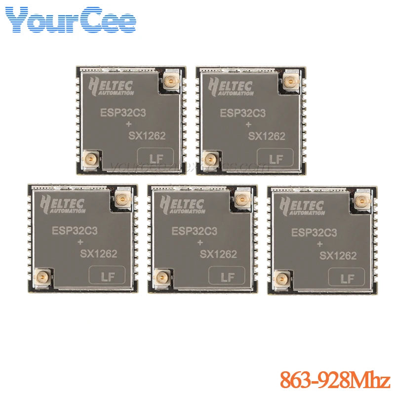 5PCS/1PC HT-CT62 ESP32C3 SX1262 Bluetooth-compatible BLE LoRa LoRaWAN Node WiFi Wireless Module 433-510MHz 863-928MHz Antenna