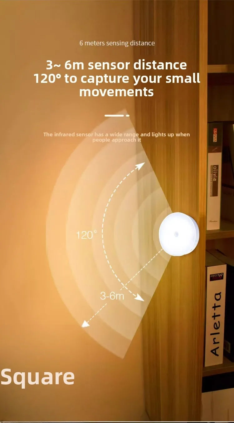 Three-color remote control induction night light can be used for wine cabinets, wardrobes, stairs, display cabinets, kitchens