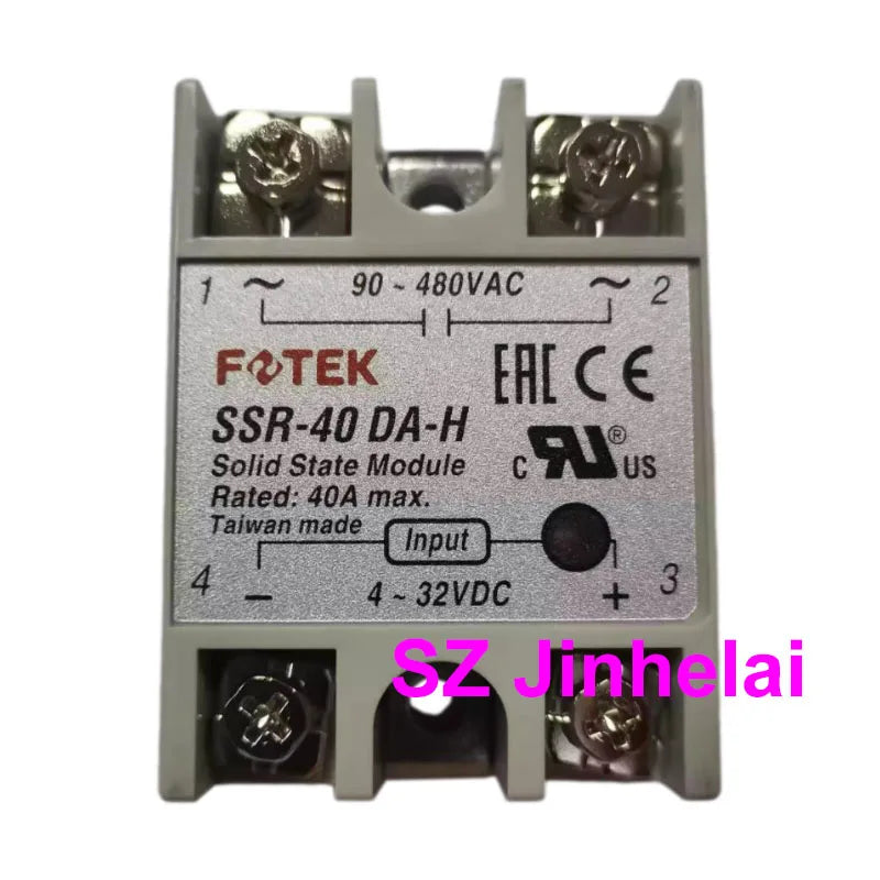 Authentic Original FOTEK Single phase Solid State Relay SSR- 10DA 25DA 40DA 50DA 75DA 10DA-H 25DA-H 40DA-H 50DA-H 75DA-H