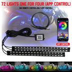 Led Motorcycle Atmosphere Light Decorative Ambient Light Strip Neon Lamp Flexible RGB APP 12V For Harley Yamaha Kawasaki Suzuki