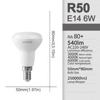 1-10 Pack R50 R63 R80 E14 E27 R Bulb Bathroom Light 6W 10W 12W High Lumen 3000K 4000K 6000K Natural Light for Bathroom Home