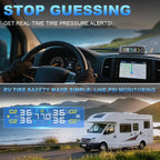 TPMS Solar/USB Charging Digital LCD Display Universal Smart Car TPMS Tyre Pressure Monitoring System 4 Or 6 Sensors Auto Security Alarm Smart Temperature Tire Air Pressure Gauge