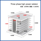 3 Phase 10A 60A 80A 100A 150 200A Three Phase SSR 80-250VAC Control 24-480V Solid State Relay  AC-AC