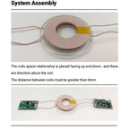 30W 2.5A Wireless Power Supply Module Robot Wireless Charging Dc 12V 24V Coil Charge Transmitter + Receiver