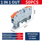 6MM DIN Rail Terminal Blocks Free Splicing Compact Quick Lever Wiring Connector Spring Cable Connection Terminal Press 32A 450V