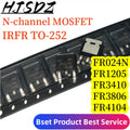 20PCS/LOT N-channel MOSFET IRFR024N IRFR1205 IRFR3410 IRFR3806 IRFR4104 TO252 FR024N FR1205 FR3410 FR3806 FR4104 Chips