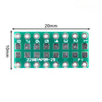 10pcs SMT DIP Adapter Converter 0805 0603 0402 Capacitor Resistor LED Pinboard FR4 PCB Board 2.54mm Pitch SMD SMT Turn To DIP
