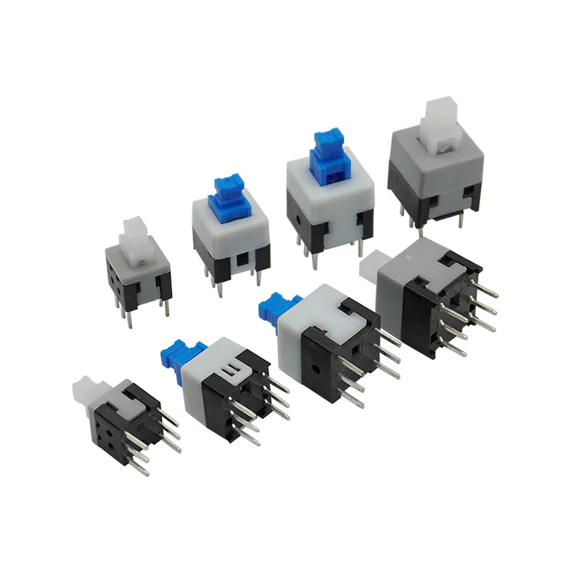 (10-100PCS) Micro Tact Push Button Switch Self-Lock/Reset 6Pin 5.8x5.8mm 7x7mm 8x8mm 8.5x8.5mm for PCB Repair/Electronics DIY