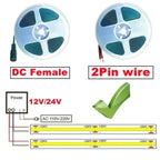 320Leds/M 8mm COB LED Strip DC 12V 24V Flexible High Bright Tape LED Light Bar Ice Blue White Red Green Pink Yellow LED Lighting